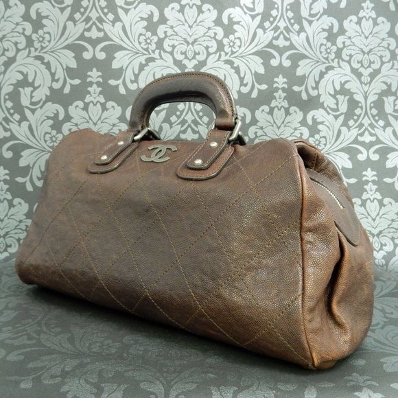 Chanel Leather Brown Boston Bag - Picture 1 of 12